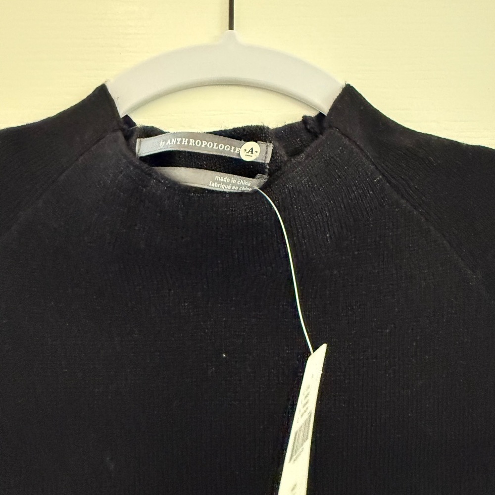 Anthropologie Black Sweater mini Dress